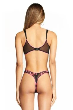 CRYSTAL BRA - BLACK FLORAL -Layer Outfit 17577503424608 3