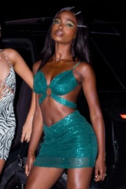 Avenue Mini Skirt Emerald