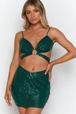 Avenue Mini Skirt Emerald 13 Avenue Mini Skirt Emerald -Layer Outfit 18545936695353 4