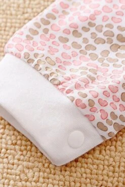 Lovely Three Animals Printed Fold Edge Long-sleeve Baby Girl Jumpsuit -Layer Outfit 18783596970142 6