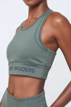 VOI + SeaCell™ “T” Sports Bra | Green Heather -Layer Outfit 19333018910870 3