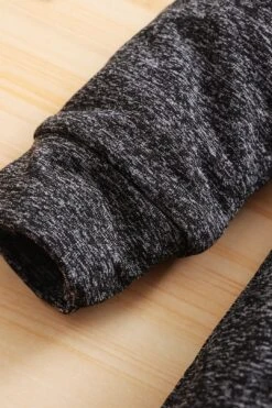 Autumn And Winter Lovely Dark Grey Printed Long-sleeve Baby Hoodie Jumpsuit -Layer Outfit 19976492941470 11