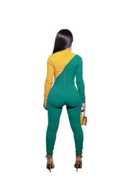 Knit Zipper Turtleneck Jumpsuit S-2XL (Different Colors Available) -Layer Outfit 20502606610594 6