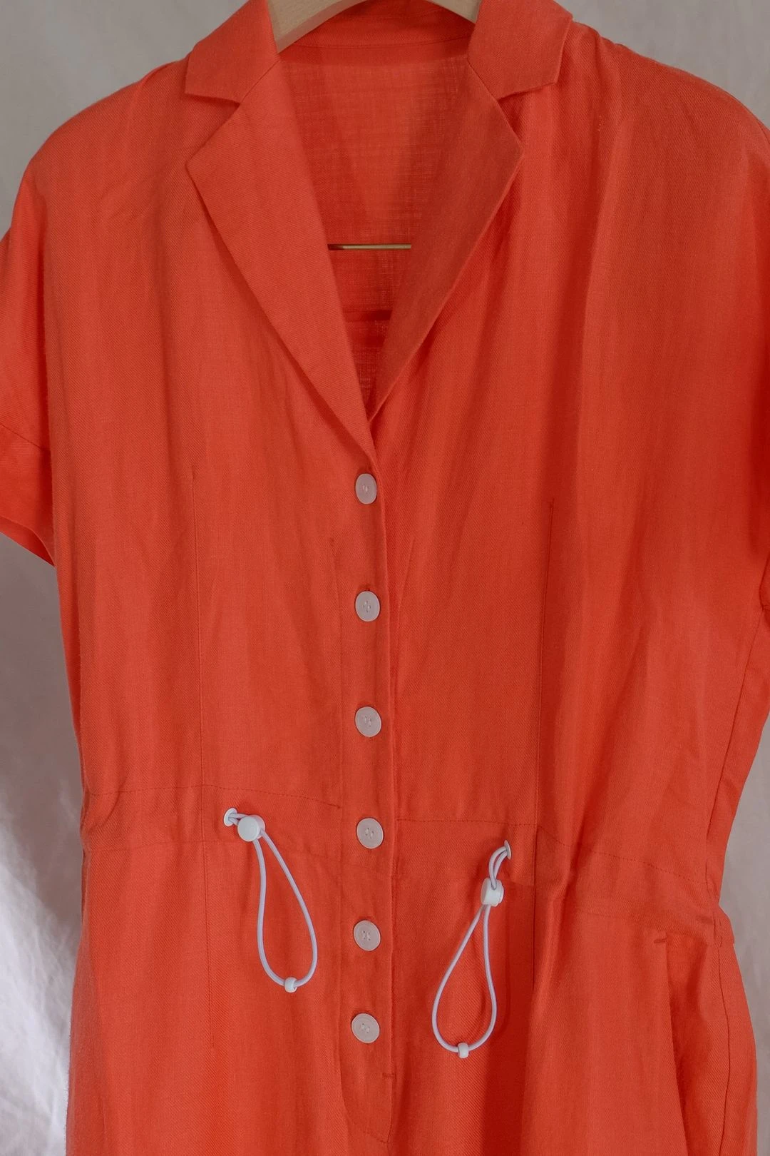 Neon Orange Lapel Jumpsuit 5 Neon Orange Lapel Jumpsuit - Image 3
