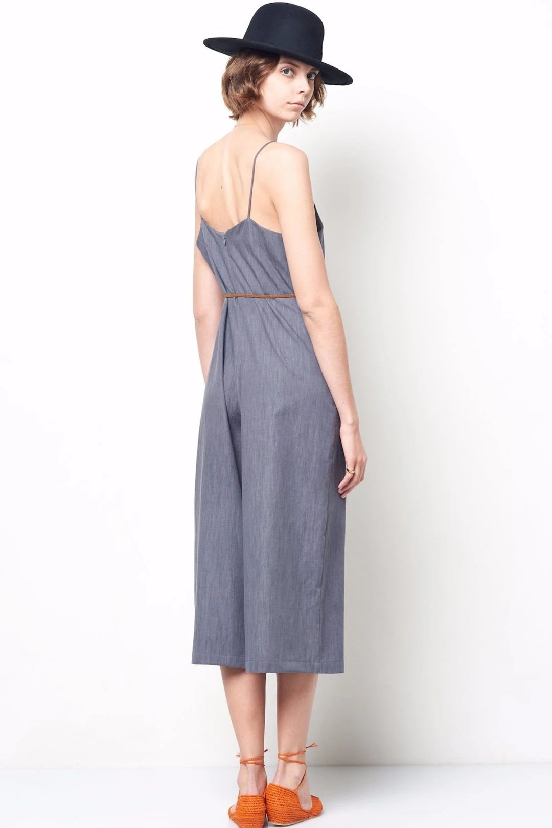 MARGO Light Denim Spaghetti Strap Wide Leg Jumpsuit 6 MARGO Light Denim Spaghetti Strap Wide Leg Jumpsuit - Image 4