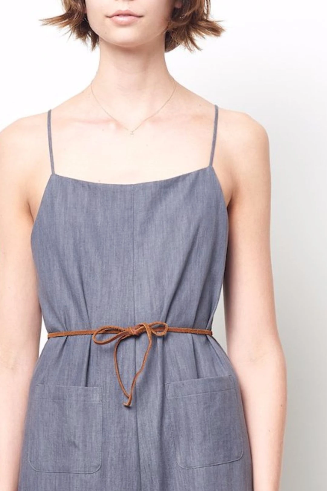 MARGO Light Denim Spaghetti Strap Wide Leg Jumpsuit 5 MARGO Light Denim Spaghetti Strap Wide Leg Jumpsuit - Image 3