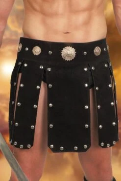 Warrior Belt Suede Wrap Skirt