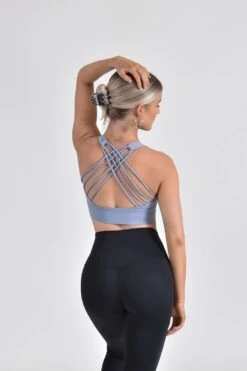 HIGH IMPACT SPORTS BRA - FADED BLUE 11 HIGH IMPACT SPORTS BRA - FADED BLUE -Layer Outfit 22595229974709 3