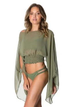 Voyage Top In Olive Green