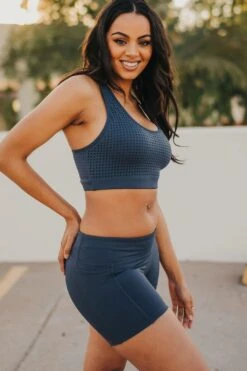 Perfect Pocket Sports Bra - Laser Cut Light Navy - FINAL SALE -Layer Outfit 22718788272297 4