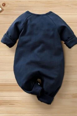 Baby Boy Girl Cartoon Moon Cloud Printed Jumpsuit -Layer Outfit 22882518401224 3