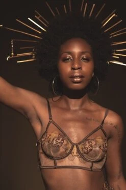 Divine Feminine Embroidery Longline Bra