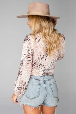 BuddyLove Estelle Tie Front Top - Wildlife -Layer Outfit 23255593877698 3