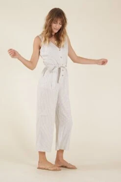 Bonfire Jumpsuit: Cloud Pinstripe -Layer Outfit 23476702216363 3