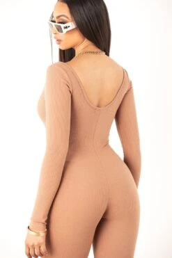Nude Ribbed Scoop Neck Jumpsuit 11 Nude Ribbed Scoop Neck Jumpsuit -Layer Outfit 23938279375048 5
