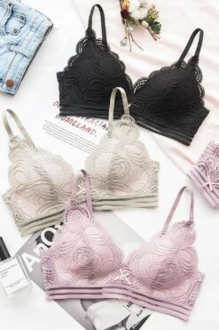 Love Me Tender Push-Up Bra Set (Black) -Layer Outfit 2616014143534 6