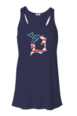 "Michigan D Flag" Women's Flowy Tank Top -Layer Outfit 27059908620 3