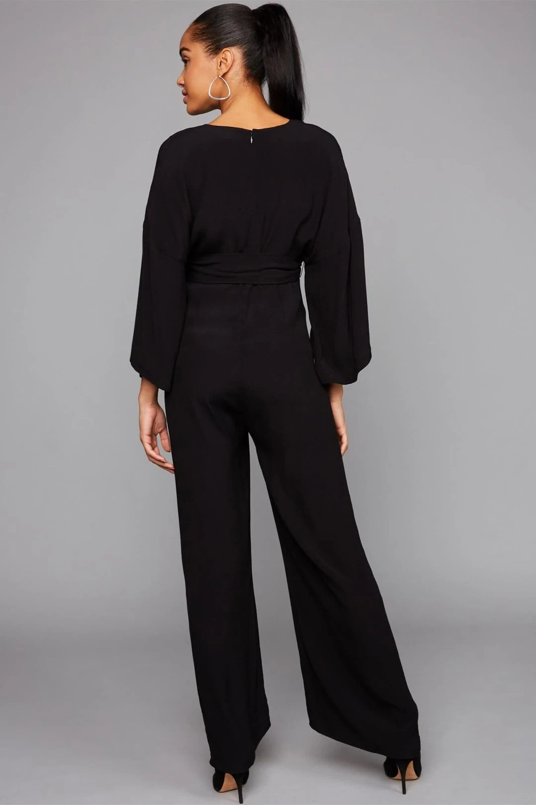 Wide Sleeve Challis Maxi Maternity Jumpsuit 6 Wide Sleeve Challis Maxi Maternity Jumpsuit - Image 4
