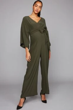 Wide Sleeve Challis Maxi Maternity Jumpsuit 19 Wide Sleeve Challis Maxi Maternity Jumpsuit -Layer Outfit 27929423577223 7
