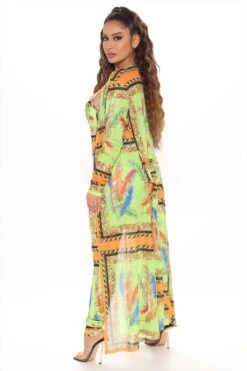 Feather Or Not Jumpsuit Set - Green/combo -Layer Outfit 27931137245308 3