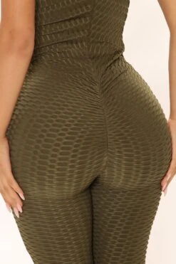 Livin' Large Honeycomb Jumpsuit - Olive -Layer Outfit 27932569731196 5