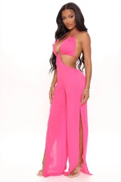 Beachy Baby Jumpsuit - Fuchsia -Layer Outfit 27932711485564 4