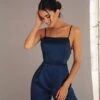 Satin Jumpsuit With Thin Straps -Layer Outfit 27950489075869 1