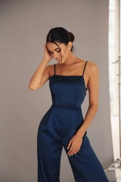 Satin Jumpsuit With Thin Straps