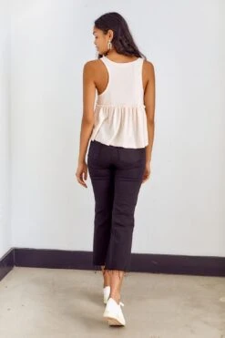 Canyon Distressed Hem Crop Flare Denim -Layer Outfit 27952458956858 7