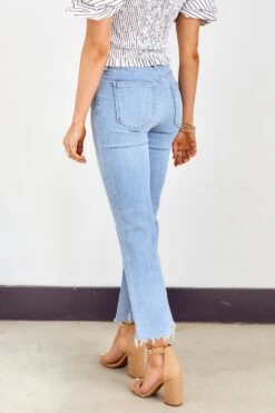 Canyon Distressed Hem Crop Flare Denim -Layer Outfit 27952544809018 14