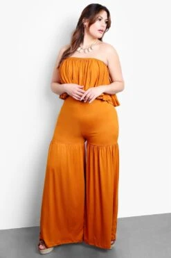 Questions Answered Ruffle Wide Leg Jumpsuit -Layer Outfit 27973782995017 4