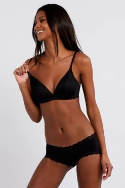 On Gossamer Next To Nothing Micro Maternity And Nursing Bra - Black