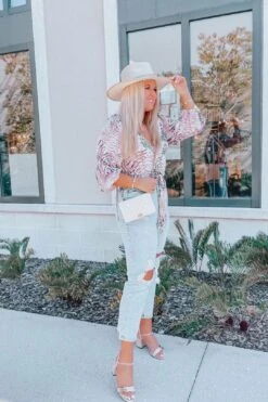 BuddyLove Estelle Tie Front Top - Wildlife -Layer Outfit 28023765434562 9