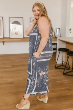 Boho Navy Floral Jumpsuit -Layer Outfit 28026460733498 2