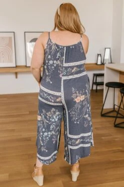 Boho Navy Floral Jumpsuit -Layer Outfit 28026460766266 3