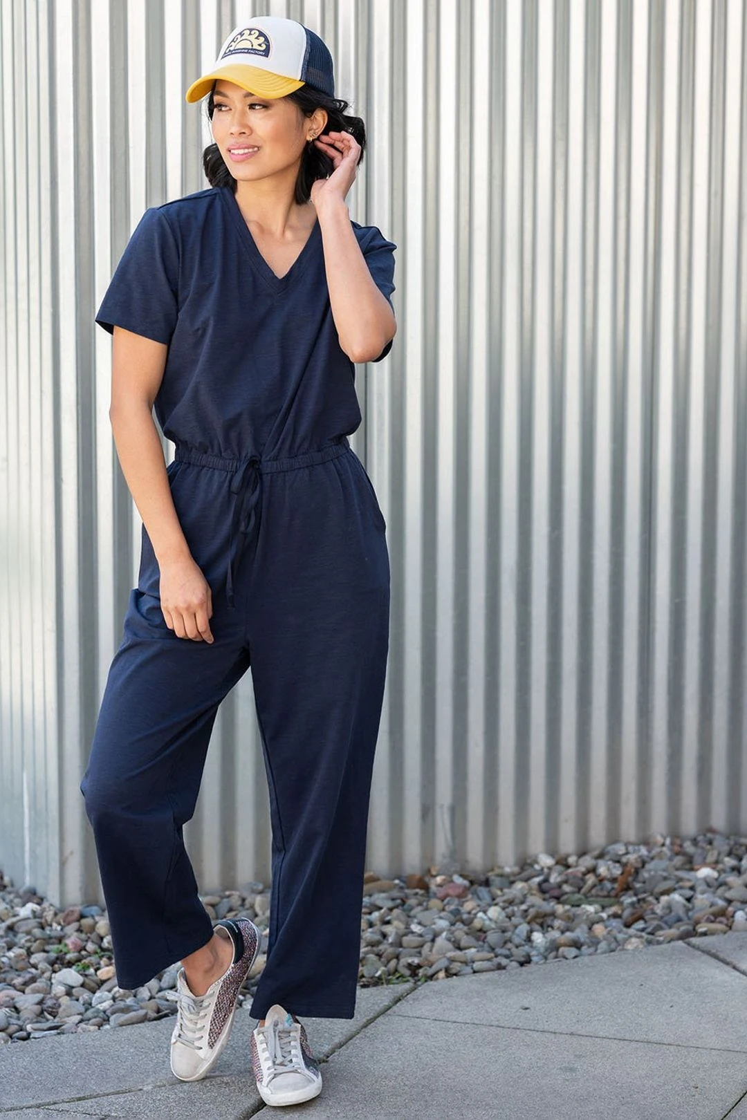 The Cassie Jumpsuit In Navy 5 The Cassie Jumpsuit In Navy - Image 3