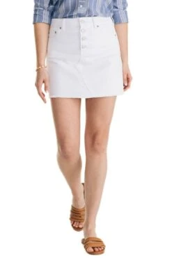 Gabriela White Denim Skirt By Southern Tide