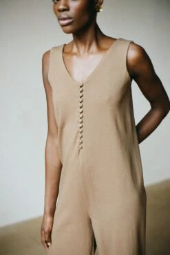 MERCURY JUMPSUIT | Shiitake | Organic + Earth Dyed -Layer Outfit 28111229878354 2