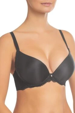 Black Victoria Push Up Bra