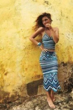 Boho Granny Square Maxi Skirt, Halter Top,Outfit 20 Boho Granny Square Maxi Skirt, Halter Top,Outfit -Layer Outfit 28123017838695 4