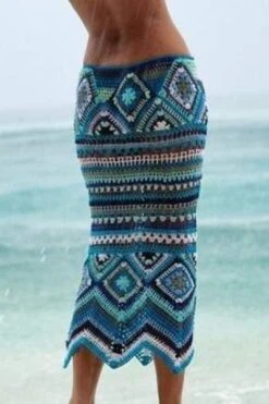 Boho Granny Square Maxi Skirt, Halter Top,Outfit 23 Boho Granny Square Maxi Skirt, Halter Top,Outfit -Layer Outfit 28123017904231 7