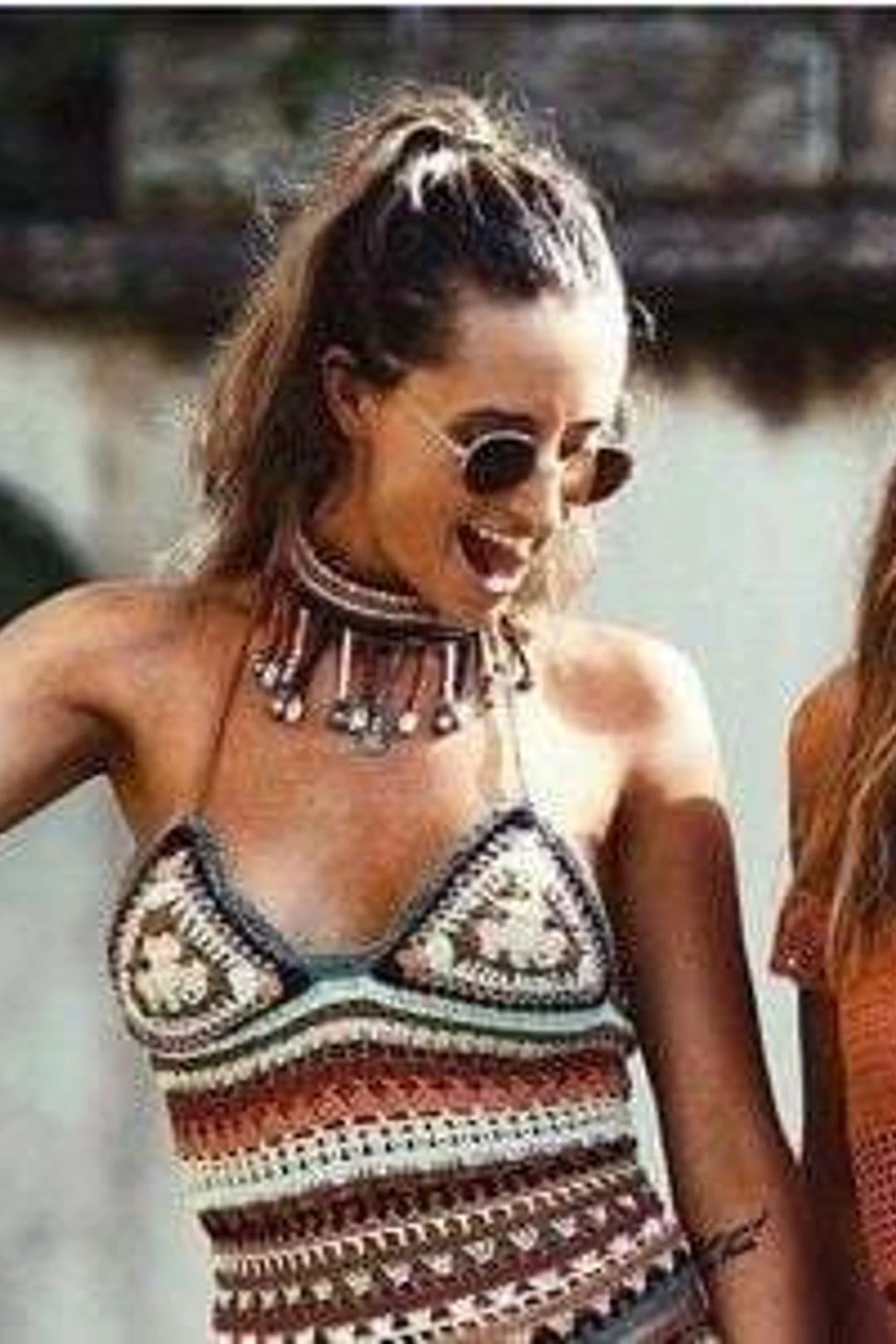 Boho Granny Square Maxi Skirt, Halter Top,Outfit 16 Boho Granny Square Maxi Skirt, Halter Top,Outfit - Image 14