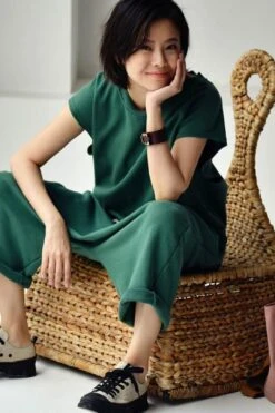 Plus Size - 100% Cotton Solid Color Drawstring Jumpsuits -Layer Outfit 28126949933118 5