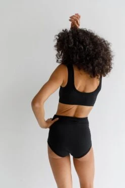 WIDE STRAP BRA, Black -Layer Outfit 28128807878729 3