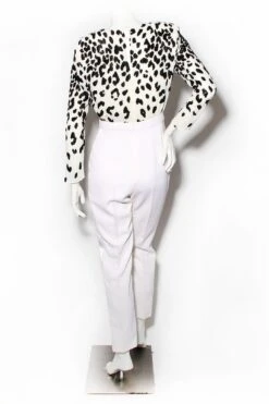 Givenchy White And Black Leopard Print Jumpsuit -Layer Outfit 28129114193995 3