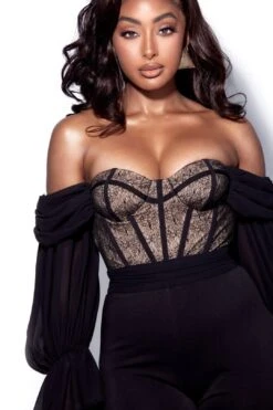 Hannah Black Jumpsuit -Layer Outfit 28130024816828 3