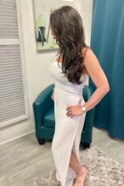 Beach To Bar Bandeau Drape Jumpsuit - White -Layer Outfit 28151245045840 2