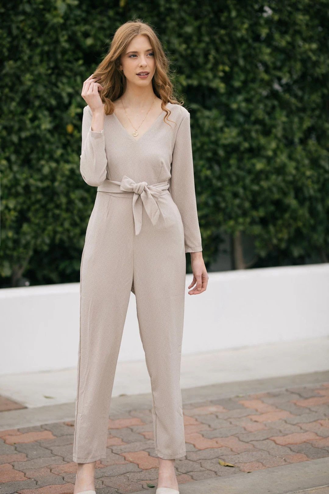 Trina V-Neck Jumpsuit 4 Trina V-Neck Jumpsuit - Image 2