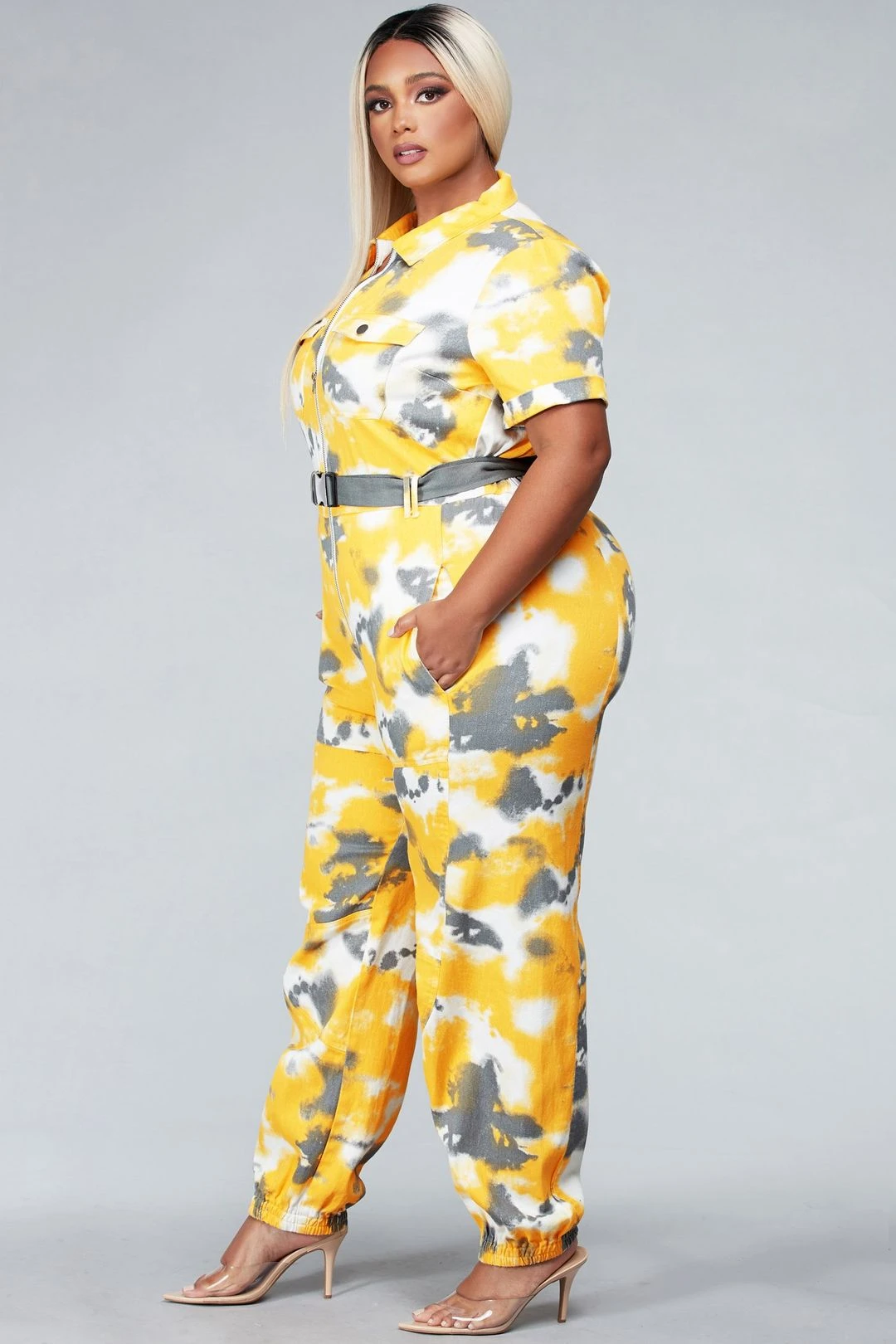 Plus Yellow Camo Utility Jumpsuit 4 Plus Yellow Camo Utility Jumpsuit - Image 2