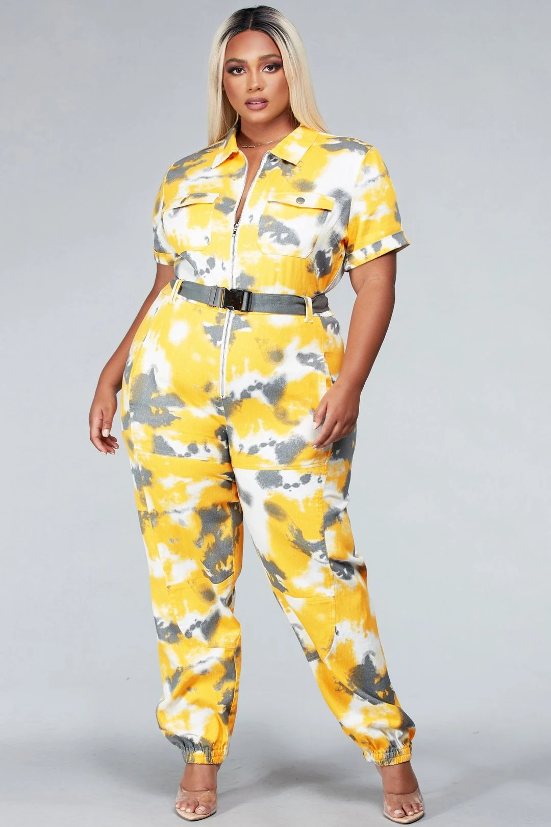 Plus Yellow Camo Utility Jumpsuit 3 Plus Yellow Camo Utility Jumpsuit